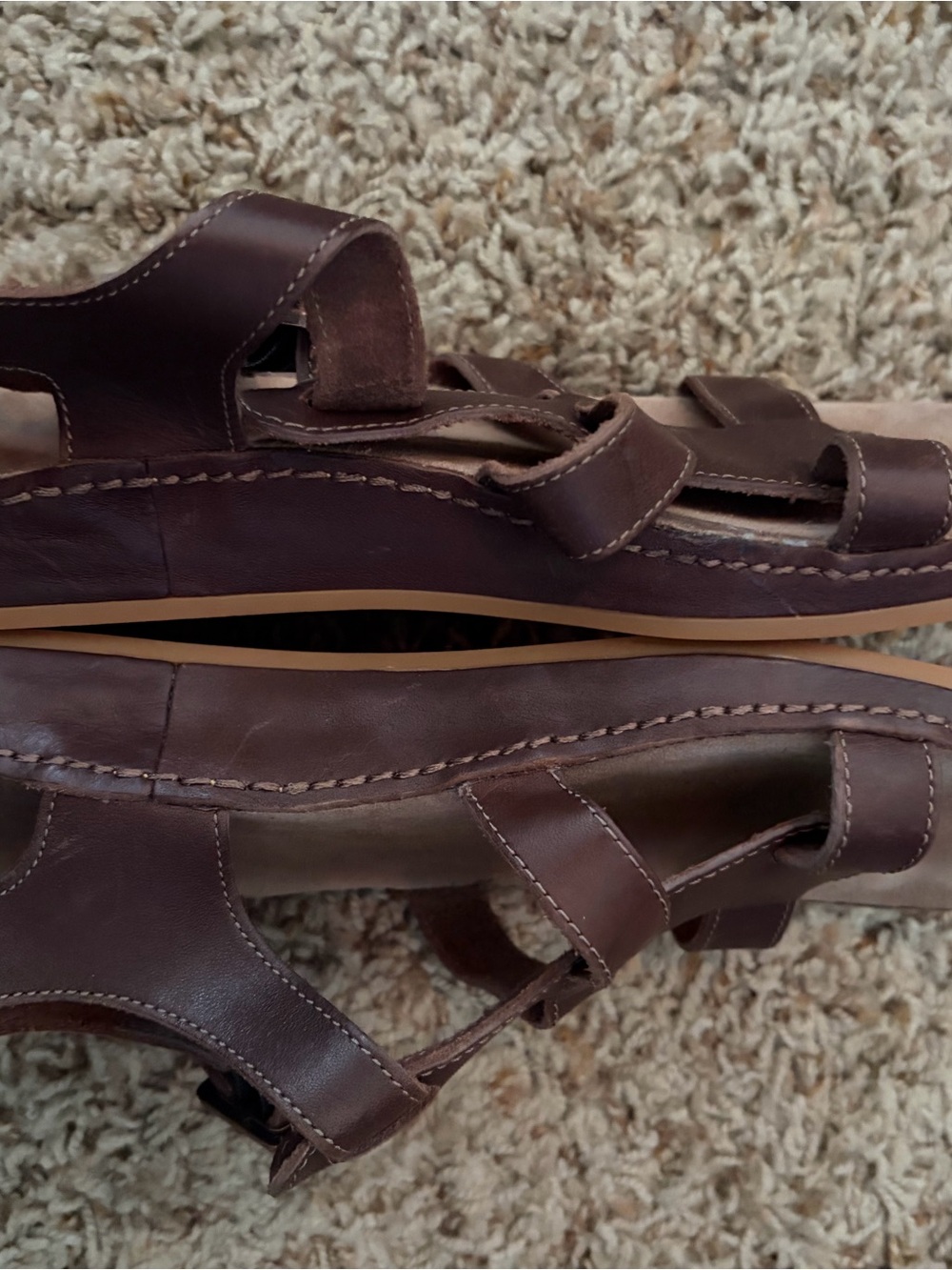 Women Brown Leather Chaco  Strappy Sandals, size 9 - Picture 3 of 6